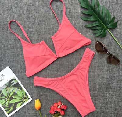 Bikini Popular con Soporte de Acero en Múltiples Colores