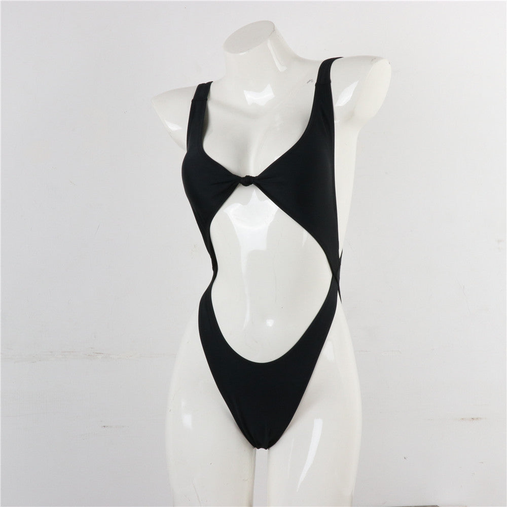 2019 Bikini de Una Pieza para Mujer en Color Sólido