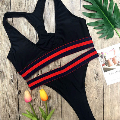 Conjunto de Bikini Deportivo y Top de Tanque a la Moda 2018