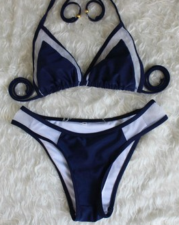 Bikini de Malla Triangular Sexy para Mujer