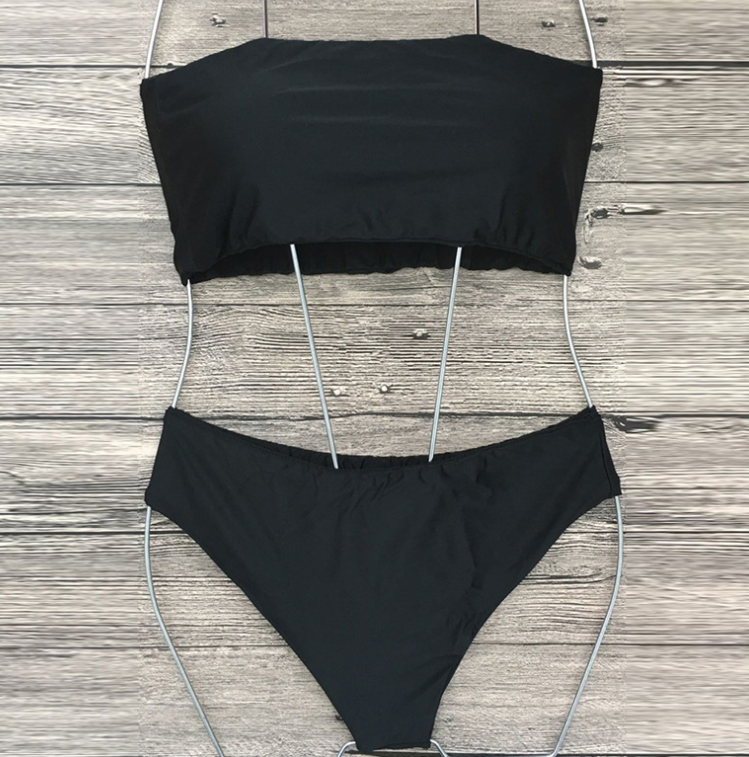 Nuevo Bikini Sexy Sin Tirantes de Cintura Alta