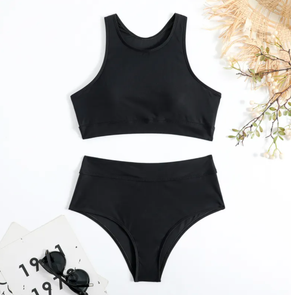Traje de Baño de Nylon Estampado con Cinturón