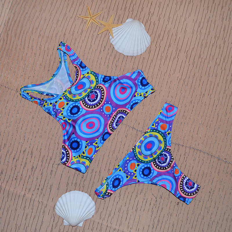 Nuevo Conjunto de Bikini Estampado de Dos Piezas para Mujer