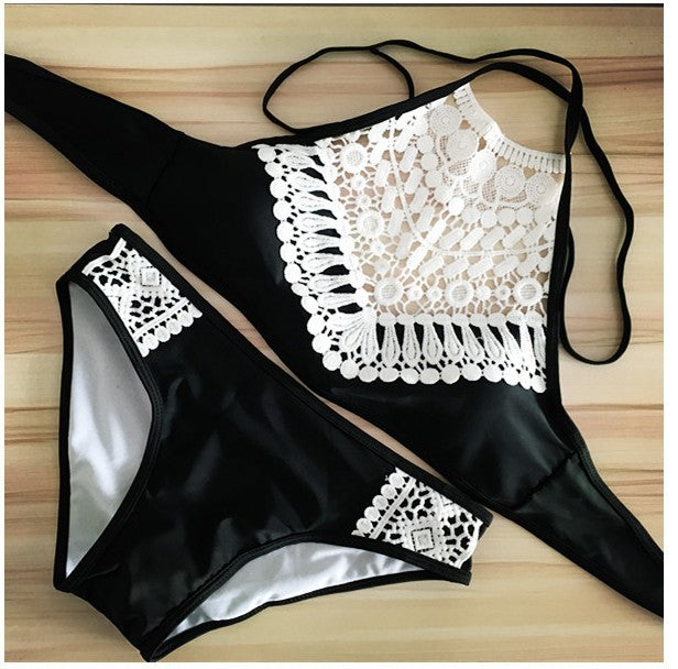 Conjunto de Bikini y Traje de Baño Sexy con Encaje Separado