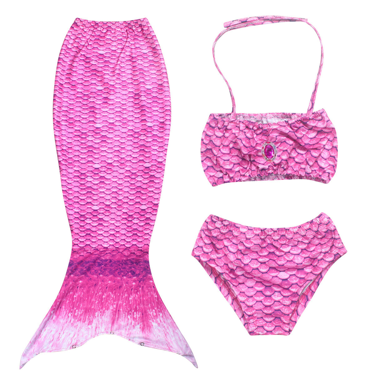 Bikini Sirena con Cola para Niñas