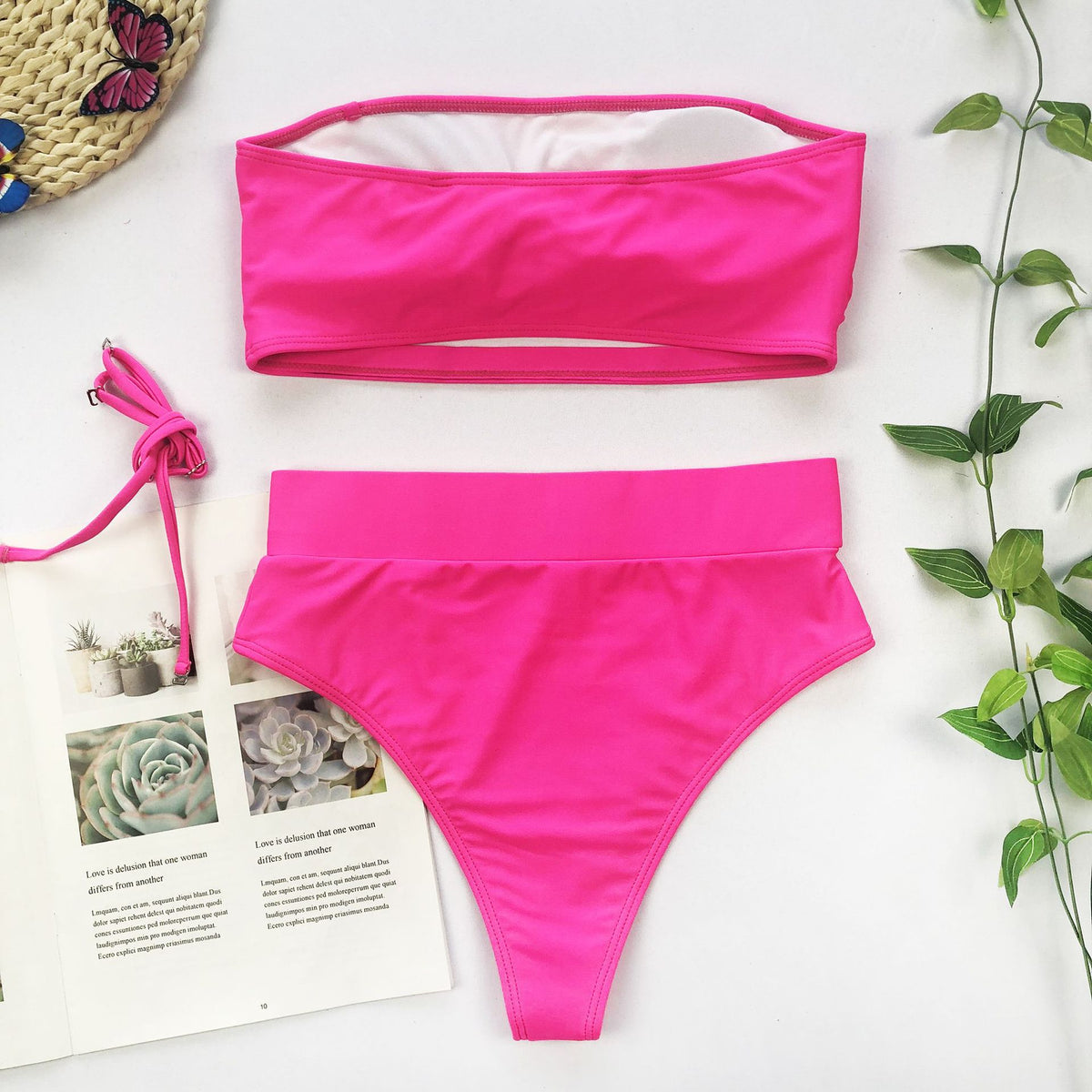 Bikini sin Tirantes con Hebilla Metálica Chic para Mujeres