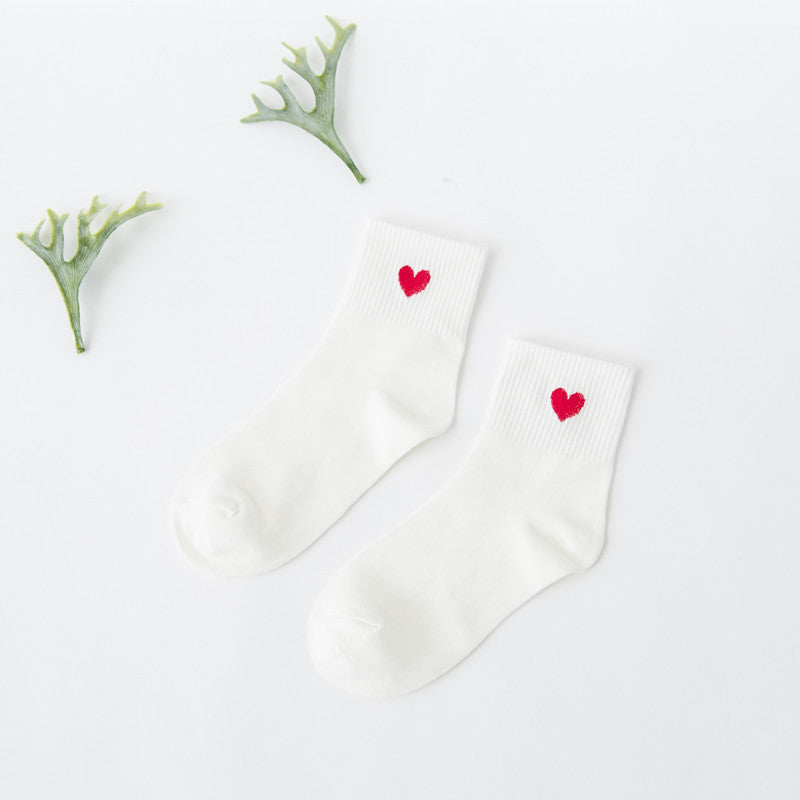 Calcetines de algodón con forma de corazón - Estilo media pantorrilla