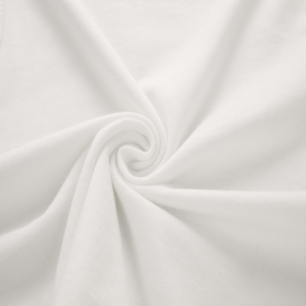 Mono de camiseta con cuello redondo estilo Y2K para mujer - Moda de verano