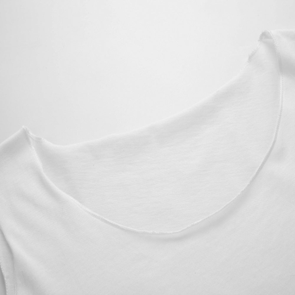 Mono de camiseta con cuello redondo estilo Y2K para mujer - Moda de verano