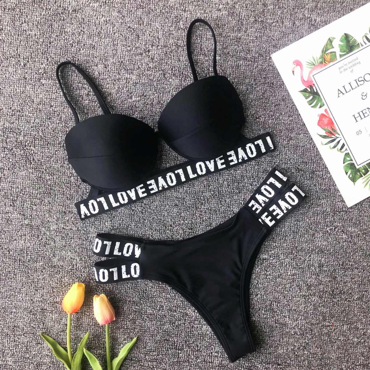 Conjunto de Bikini con Estampado de Leopardo Blanco Sexy para Mujer