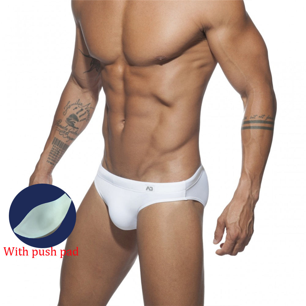 Traje de baño bikini Speedo de cintura baja para hombre, de secado rápido.