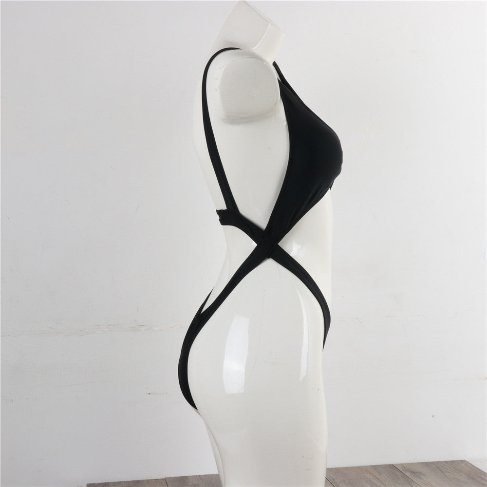 2019 Bikini de Una Pieza para Mujer en Color Sólido