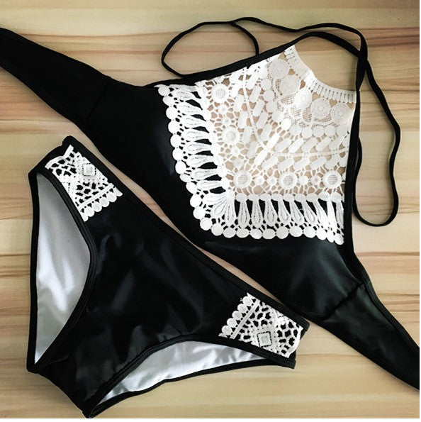 Conjunto de Bikini y Traje de Baño Sexy con Encaje Separado