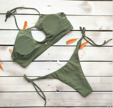 Conjunto de bikini sexy multicolor para mujer 2019