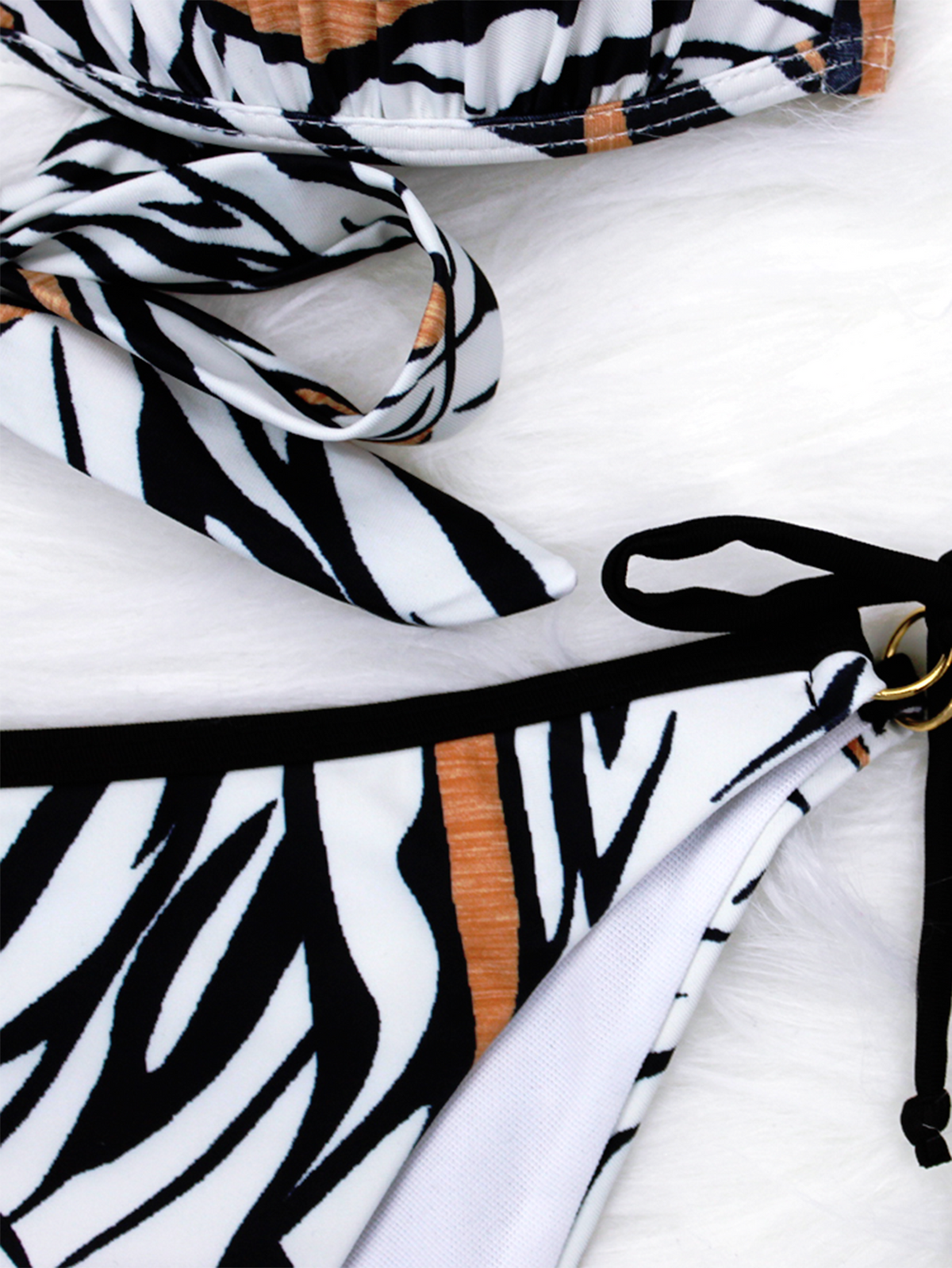 Bikini de Dos Piezas con Estampado de Leopardo para Mujer Sexy