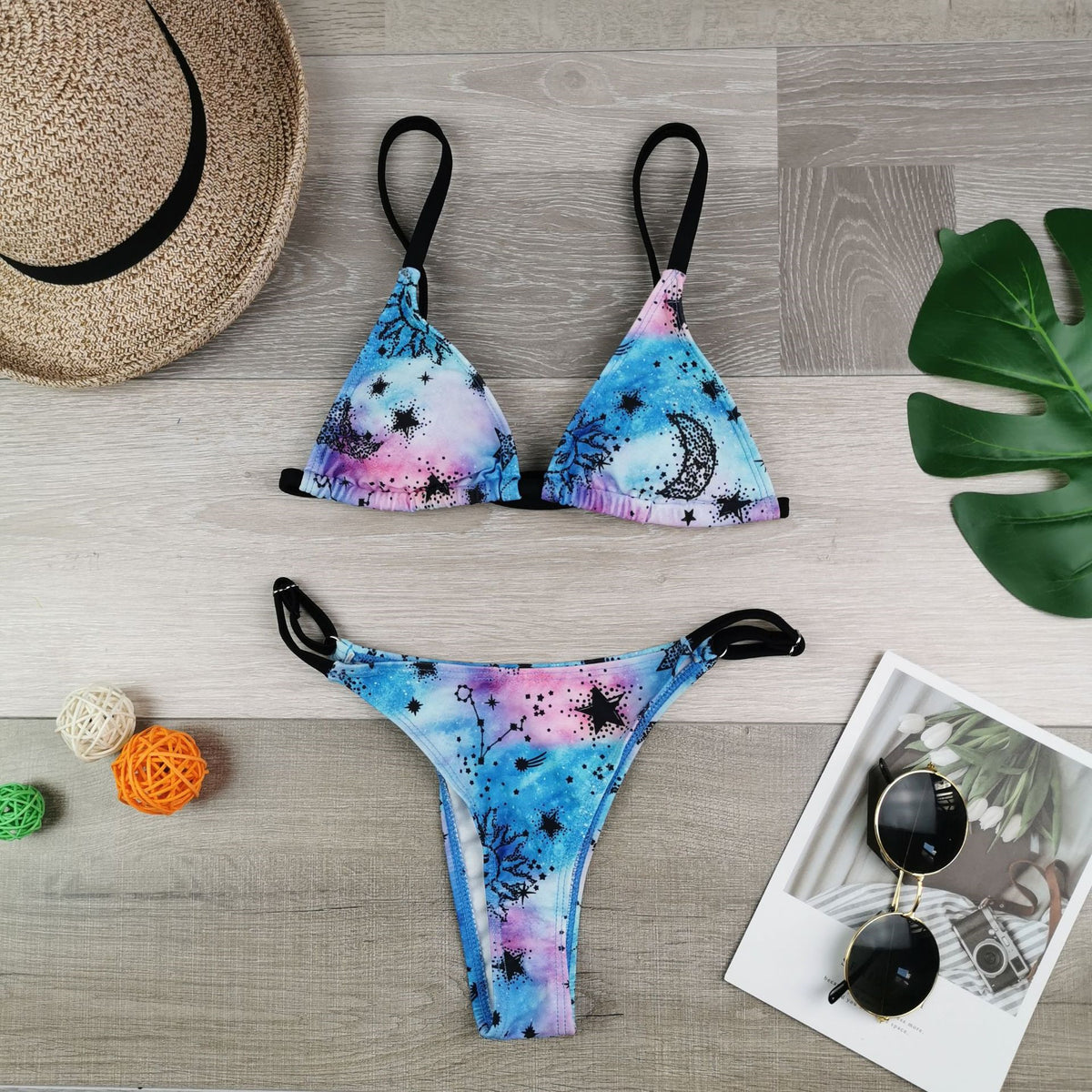 Nuevo bikini triangular para mujer 2020 con estampados coloridos