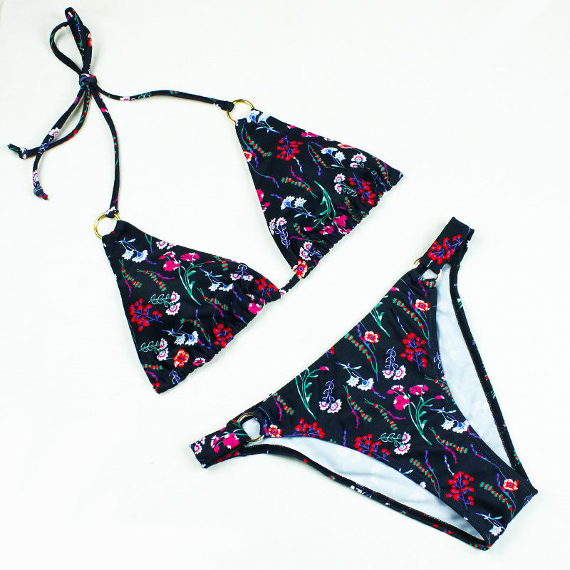 Conjunto de bikini con estampado floral para mujer, colección verano 2020