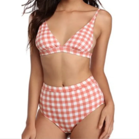 Traje de Baño Dividido a Cuadros