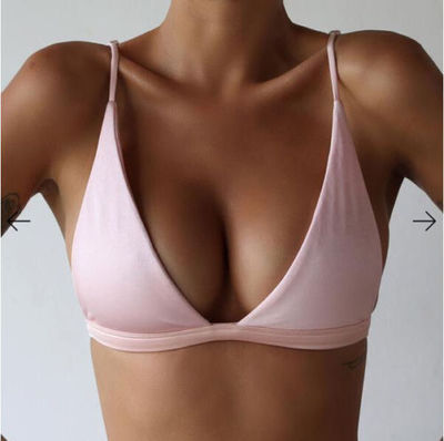 Top de Bikini Sexy de Color Sólido para Mujer 2019