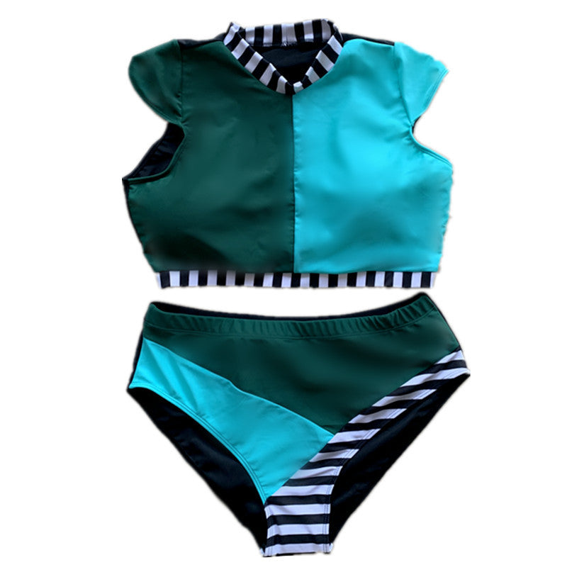 Traje de baño bikini de talle alto para mujer de tallas grandes