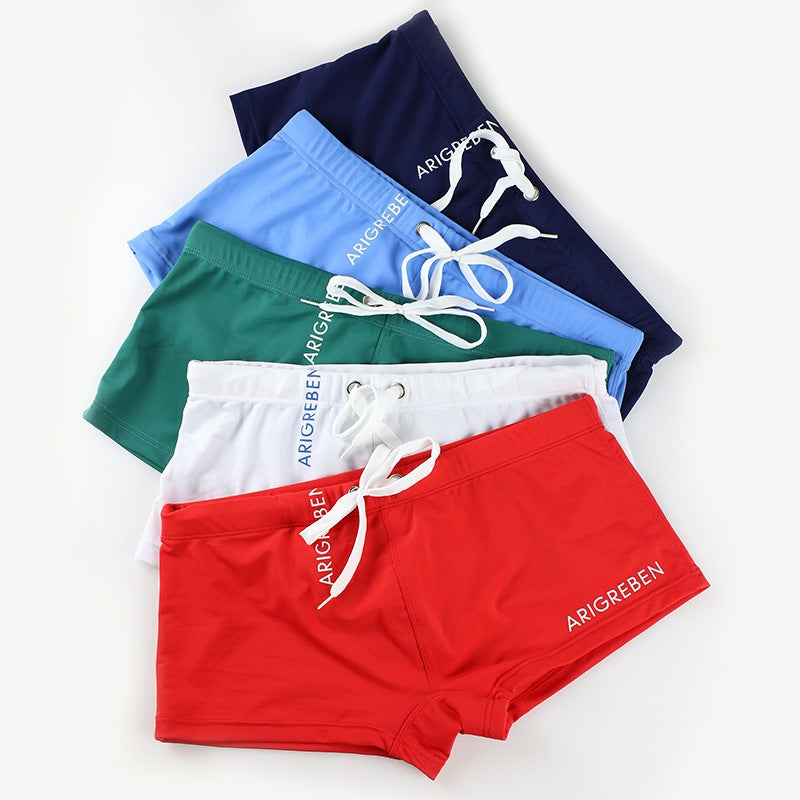 Bóxers de traje de baño de verano para hombre, color liso.