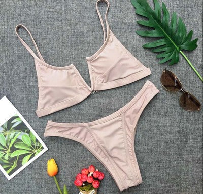 Bikini Popular con Soporte de Acero en Múltiples Colores
