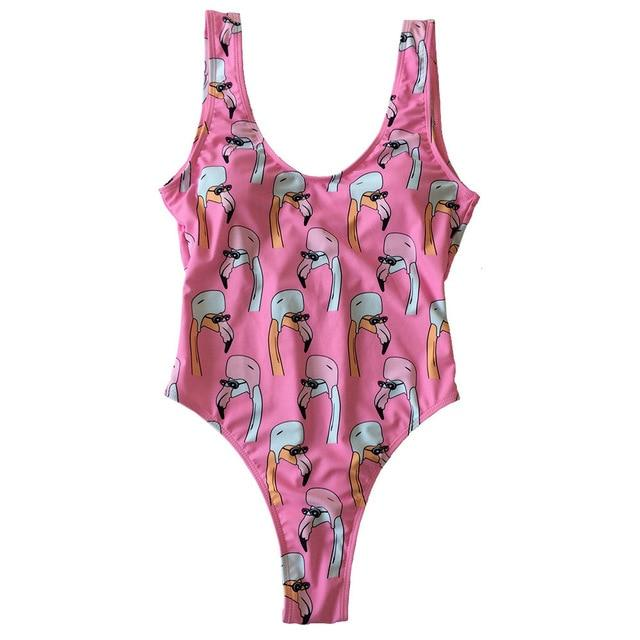 Trajes de baño Flamingo para mujer, modelos de una pieza y bikinis.