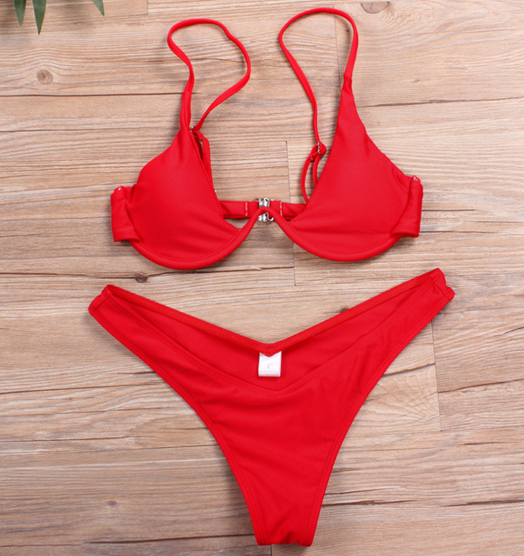 Bikini Popular con Soporte de Acero en Múltiples Colores