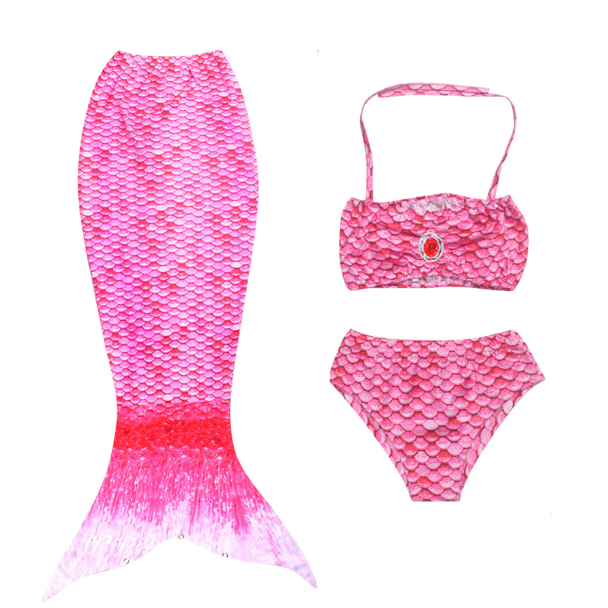 Bikini Sirena con Cola para Niñas