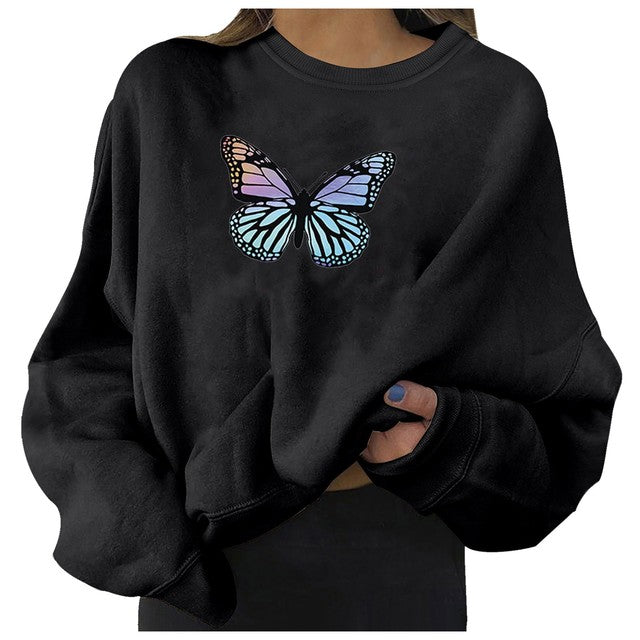 Sudadera con capucha extragrande para mujer con estampado de alfabeto urbano