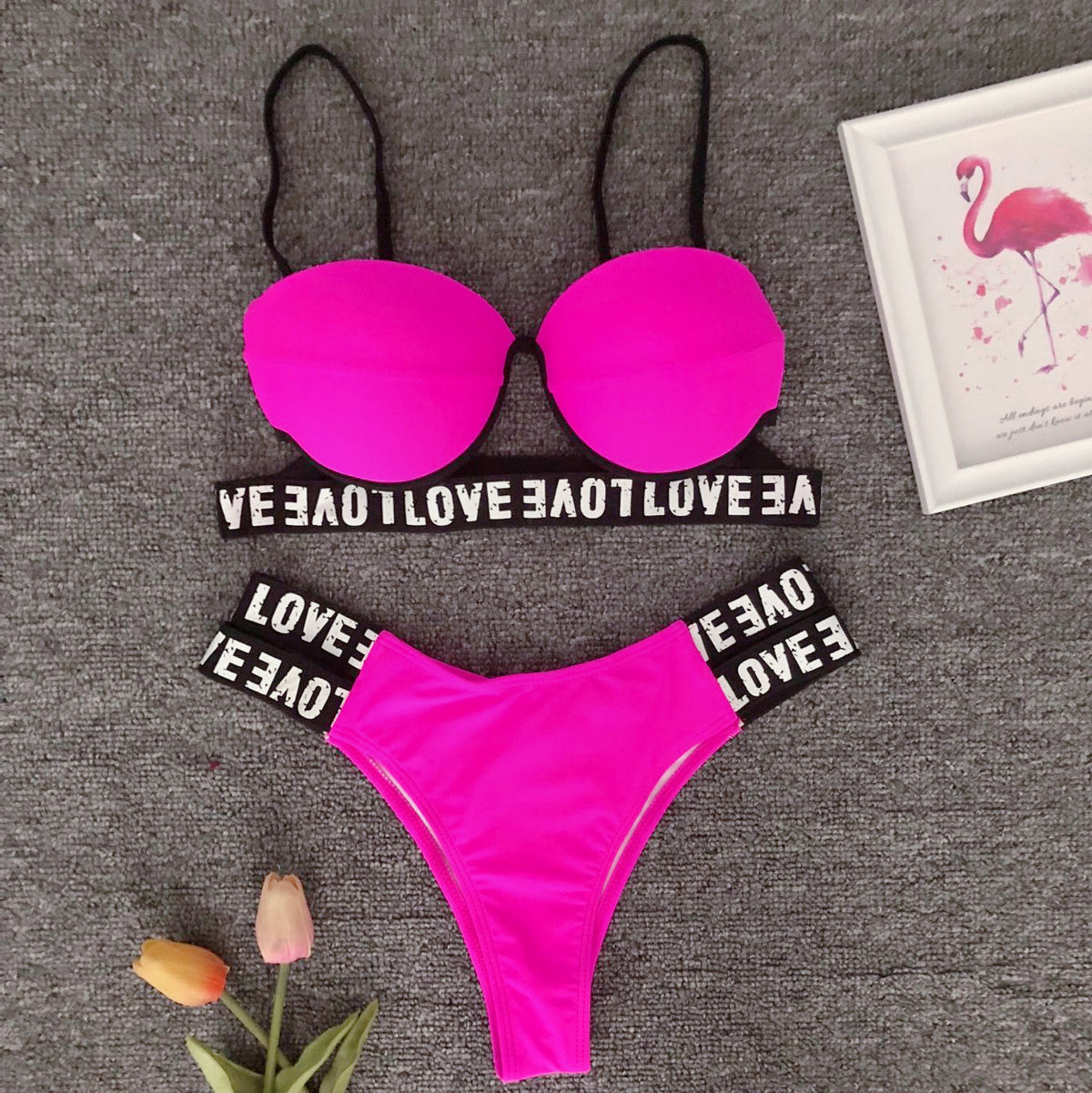Conjunto de Bikini con Estampado de Leopardo Blanco Sexy para Mujer