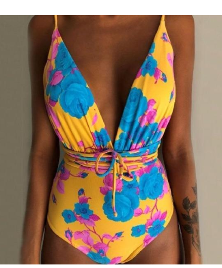 Traje de baño sexy multiusos con estampado digital para mujer