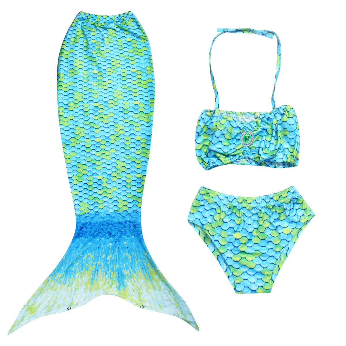 Bikini Sirena con Cola para Niñas