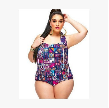 Bikini de Talle Alto con Flecos en Tallas Grandes